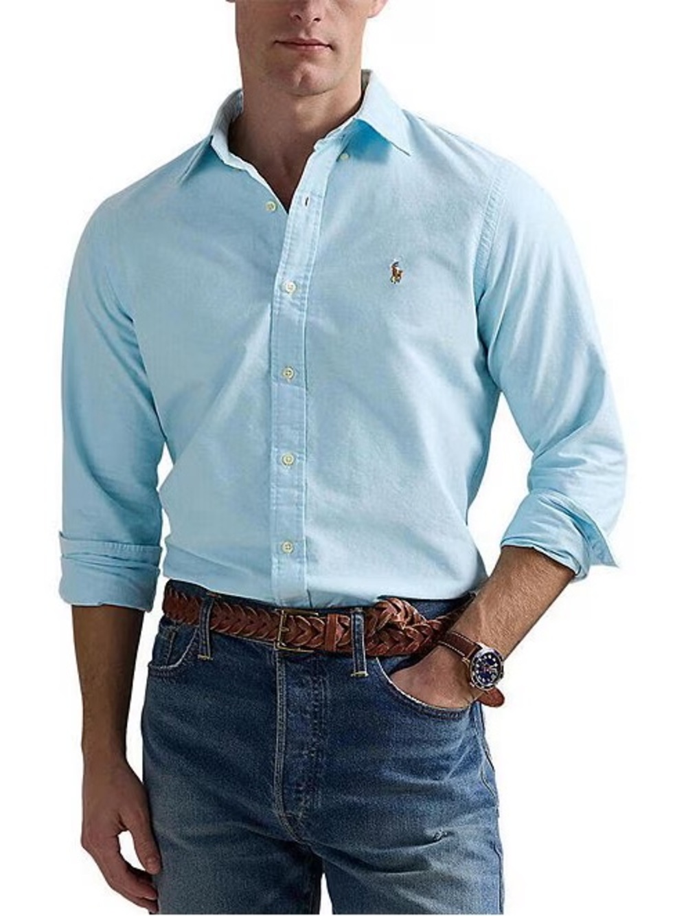 Polo Ralph Lauren: 710548535003
Men's Button-Down Oxford Shirt Aegean blue